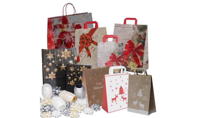 Weihnachtstüten, Papiertüten Weihnachten ab 50 Stück