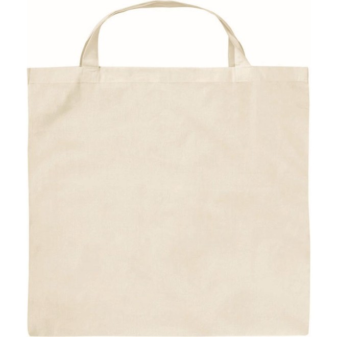 Baumwolltaschen NATUR 22x26cm mit 2 kurzen Henkeln