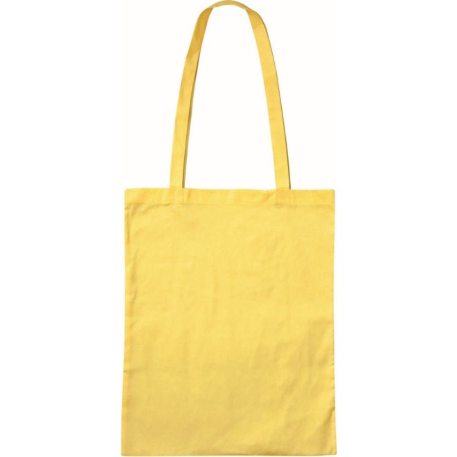 Baumwolltaschen gelb mit langen Henkeln