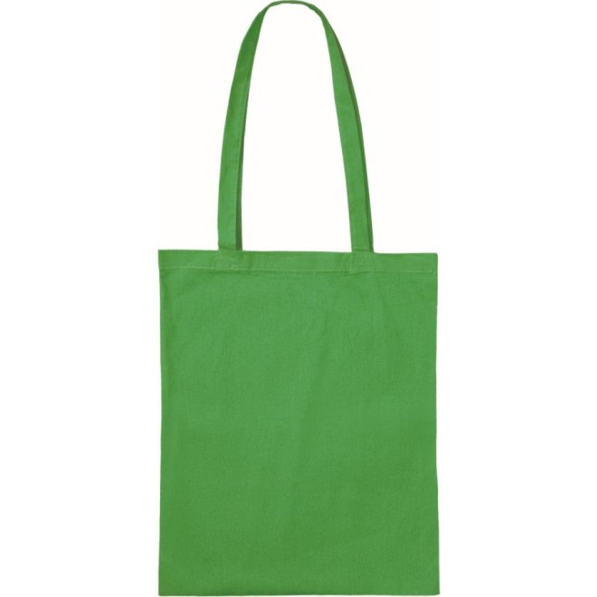 Stofftasche mit langen Henkeln gruen