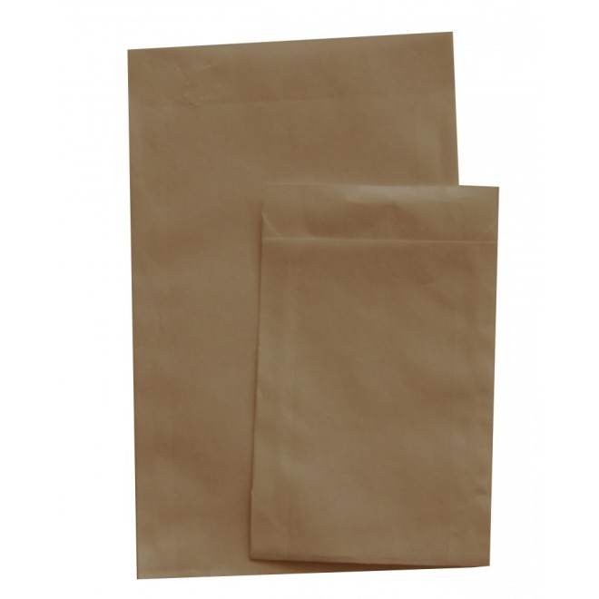 braune Flachbeutel aus Papier, Flachbeutel braun, Samentütchen