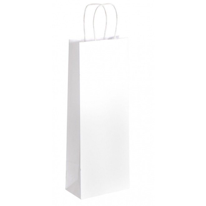 Flaschentasche weiss, Flaschentaschen aus Papier, Flaschenträger weiß