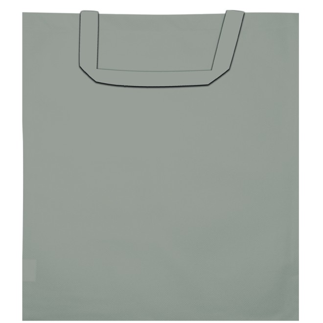 PP Non Woven Tasche hellgrau mit kurzen Henkeln