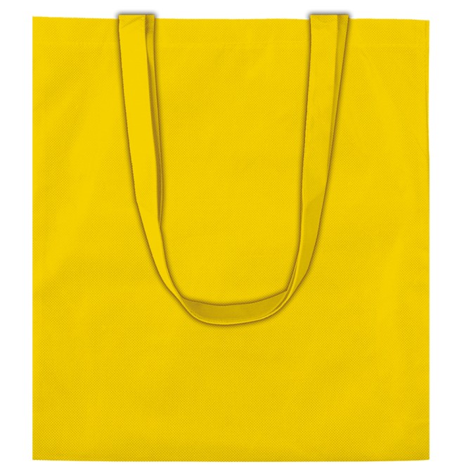PP NON Woven Taschen 38x42 gelb mit langen Henkeln