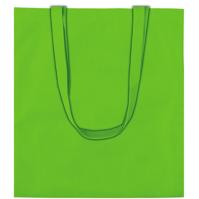 PP NON Woven Taschen 38x42 hellgrün mit langen Henkeln