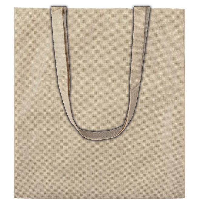 PP NON Woven Taschen natur mit langen Henkeln