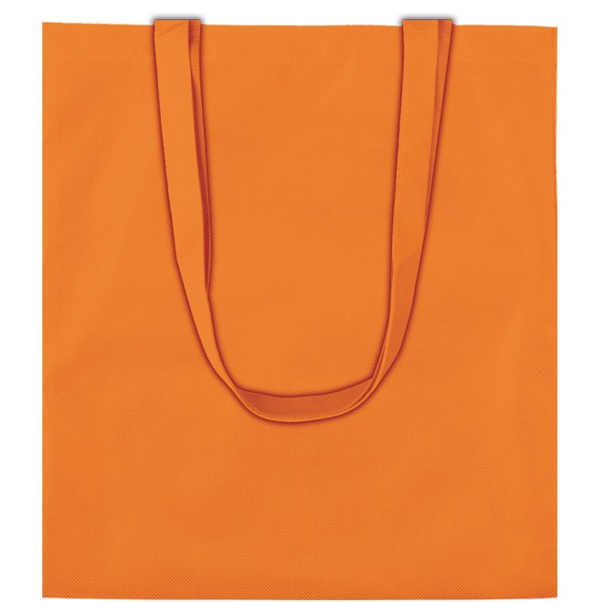 PP NON Woven Taschen 38x42 orange mit langen Henkeln