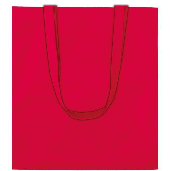 PP NON Woven Taschen 38x42 rots mit langen Henkeln