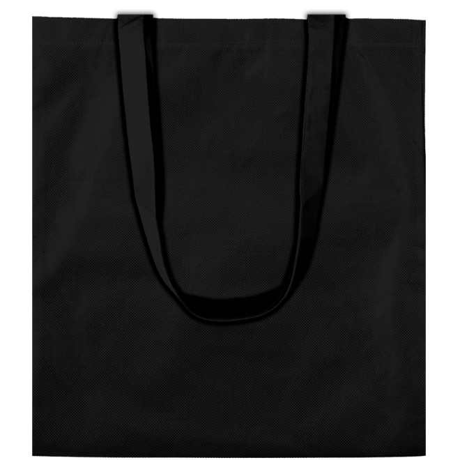 PP NON Woven Taschen 38x42 schwarz mit langen Henkeln