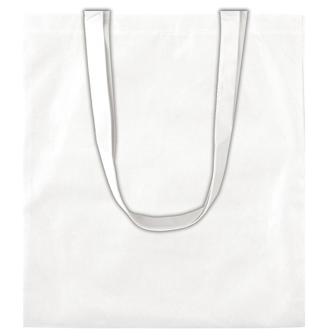 PP NON Woven Taschen 38x42 weiss mit langen Henkeln