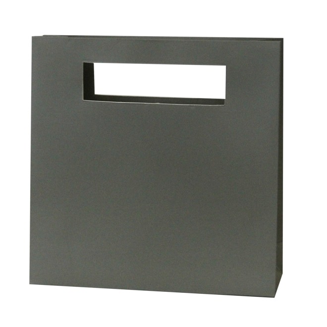 Papiertaschen antrazit mit Griffloch