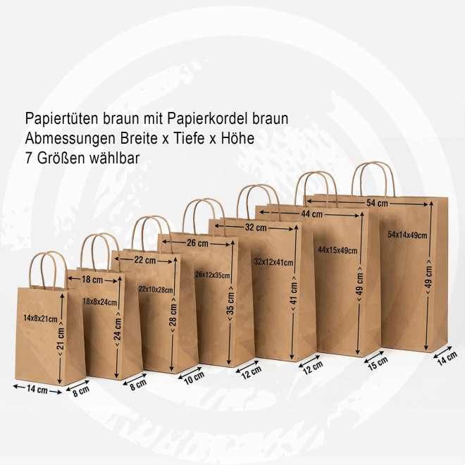 Papiertüten braun mit Kordel