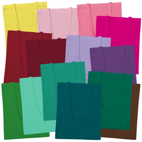 Baumwolltaschen SONDERFARBEN 38x42cm mit 2 langen Henkeln