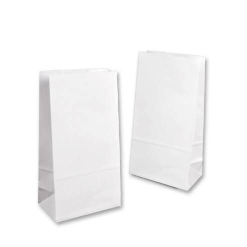 100 Papierbeutel weiß 100x70x280mm