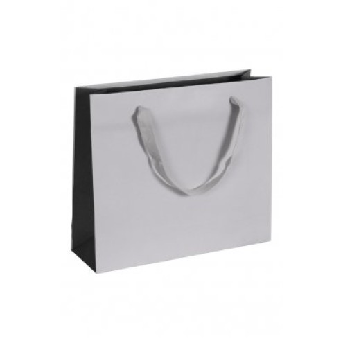 Ab 50 Stück Papiertragetaschen 32x10x28cm (BxTxH) Bicolor Grau