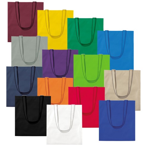 PP Non Woven Taschen 38x42cm farbig mit langen Henkeln
