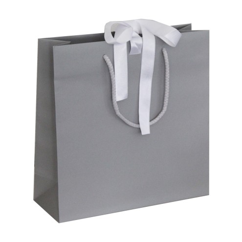 100 Geschenktaschen 20x8x20cm (BxTxH) GRAU