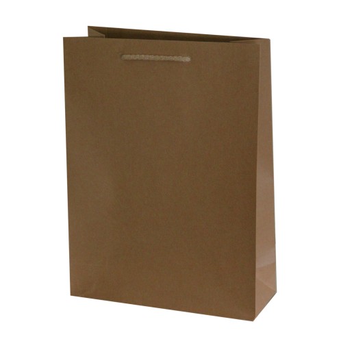 Papiertaschen braun, 30x12x40cm (BxTxH) mit Kordel, ab 50 Stück