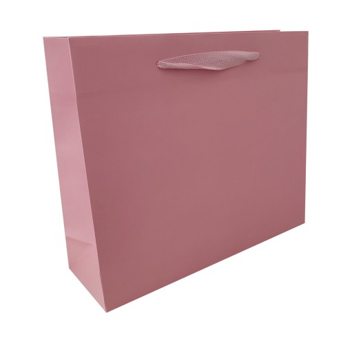 50 Stück ROSA Papiertragetaschen 32x10x28cm (BxTxH)