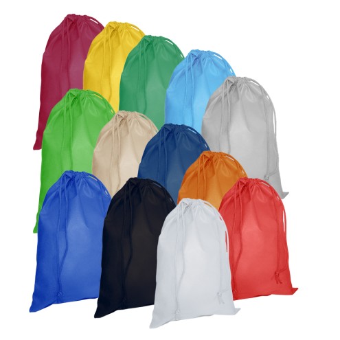 Ab 100 Stück Non Woven Beutel BUNT 12x16cm mit Kordelzug, AUSLAUFARTIKEL