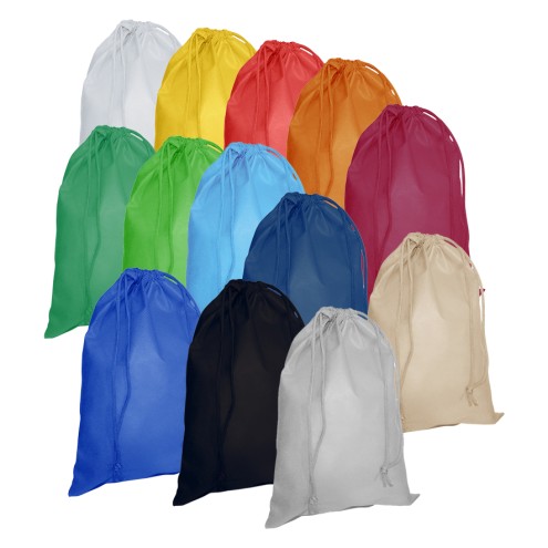 Ab 100 Stück Non Woven Beutel BUNT 25x35cm mit Kordelzug - AUSLAUFARTIKEL