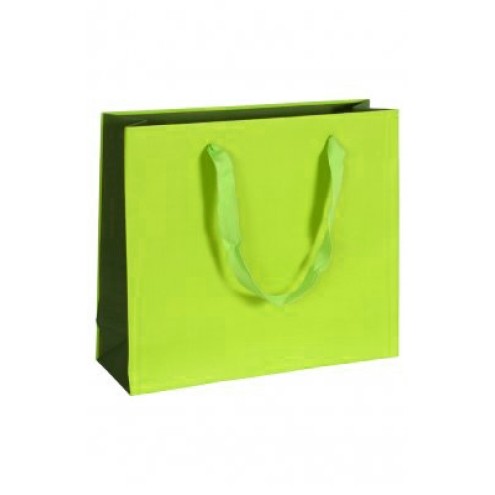 50 Stück Papiertragetaschen 32x10x28cm (BxTxH) Bicolor Grün