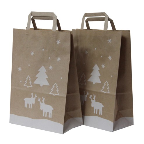 Weihnachtstüten WINTERWALD 22x10x28cm (50, 100, 250 Stück)