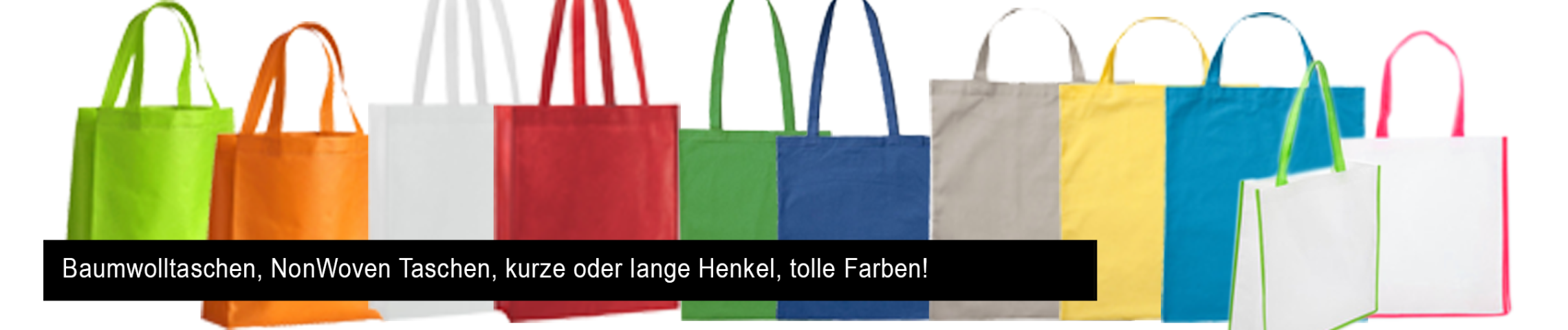 farbige Non Woven Taschen in kleinen Mengen